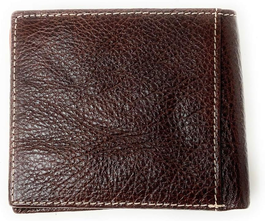 Premium Genuine Leather Tooled Mens Short Bifold Wallet, premium cowboy wallets (Texas State Map Black)