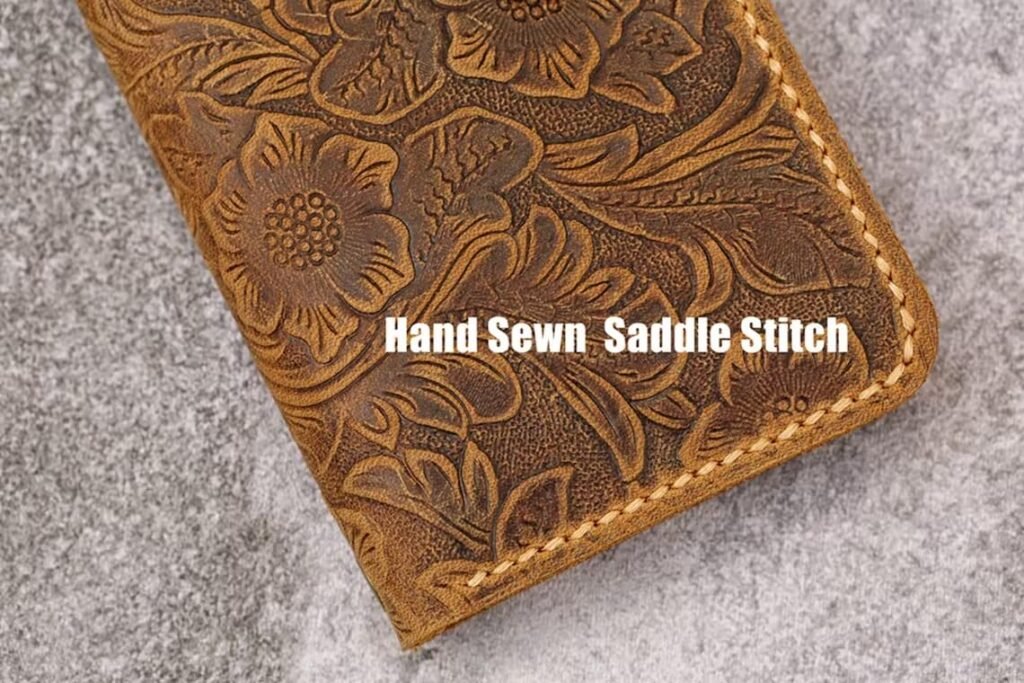 Women embossing leather iPhone 15 14 13 12 pro wallet case iPhone 13 mini wallet tooled leather iPhone 15 14 plus wallet case cover IP20MW-B