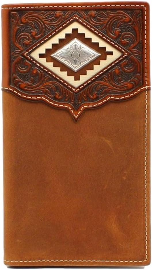 ARIAT Mens Diamond Concho Rodeo Wallet, Brown, One Size