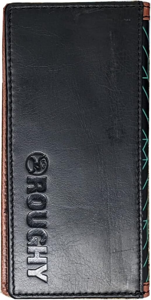 HOOEY Leather Mens Western Rodeo Wallet (Aztec Embossed - Brown)